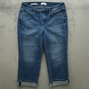 NYDJ Jeans Women's 8 Mid-Rise Marilyn Straight (Modified to Capri) 20" Inseam